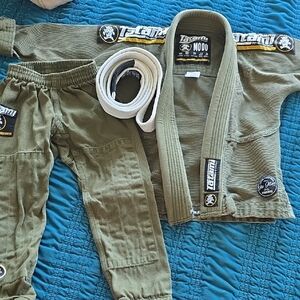 Kids Olive Green Jiu-Jitsu Gi Set